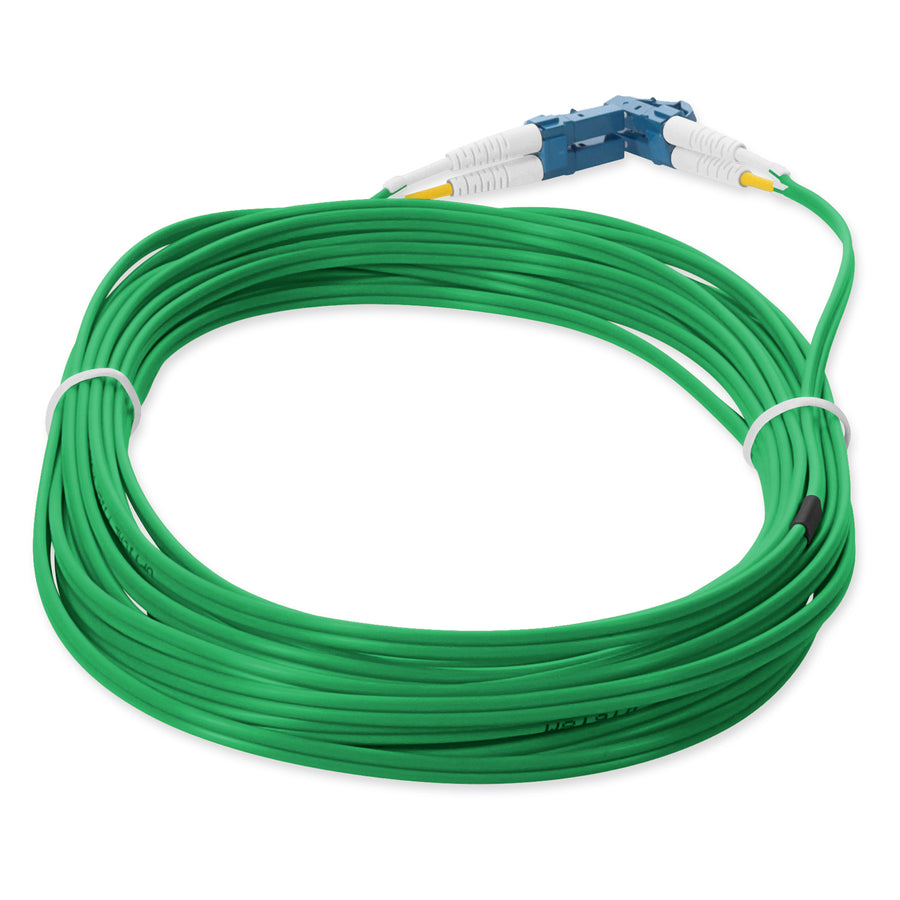  1.5m LC to LC Green OS2 Duplex OFNR (Riser-Rated) SMF Fiber Patch Cable