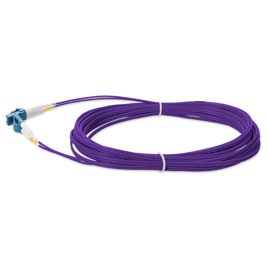  1.5m LC to LC Purple OS2 Duplex OFNR (Riser-Rated) SMF Fiber Patch Cable