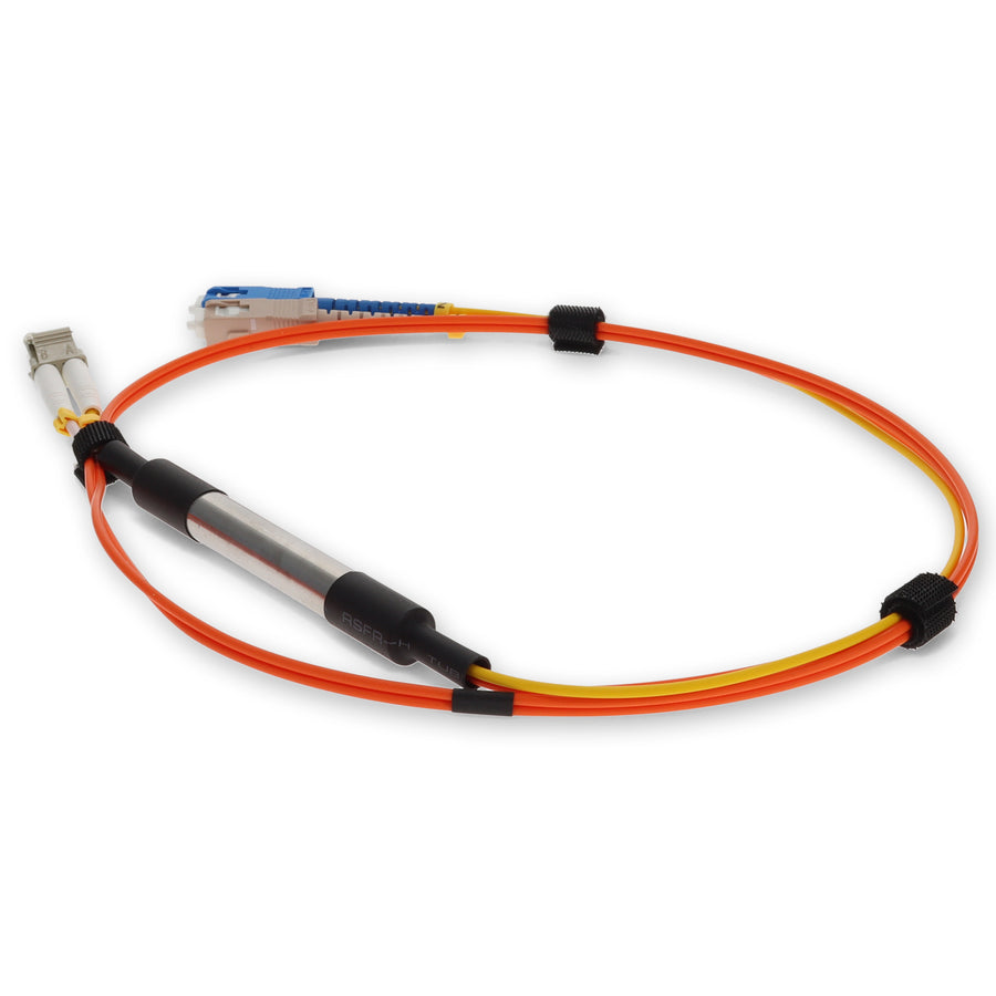  2m LC (Male) Orange OM1 to SC (Male) Yellow OS2 Duplex OFNR Mode Conditioning Cable
