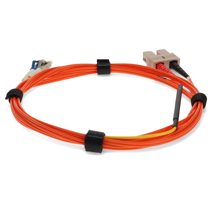  3m SC (Male) Orange OM1 to LC (Male) Yellow OS2 Duplex OFNR Mode Conditioning Cable
