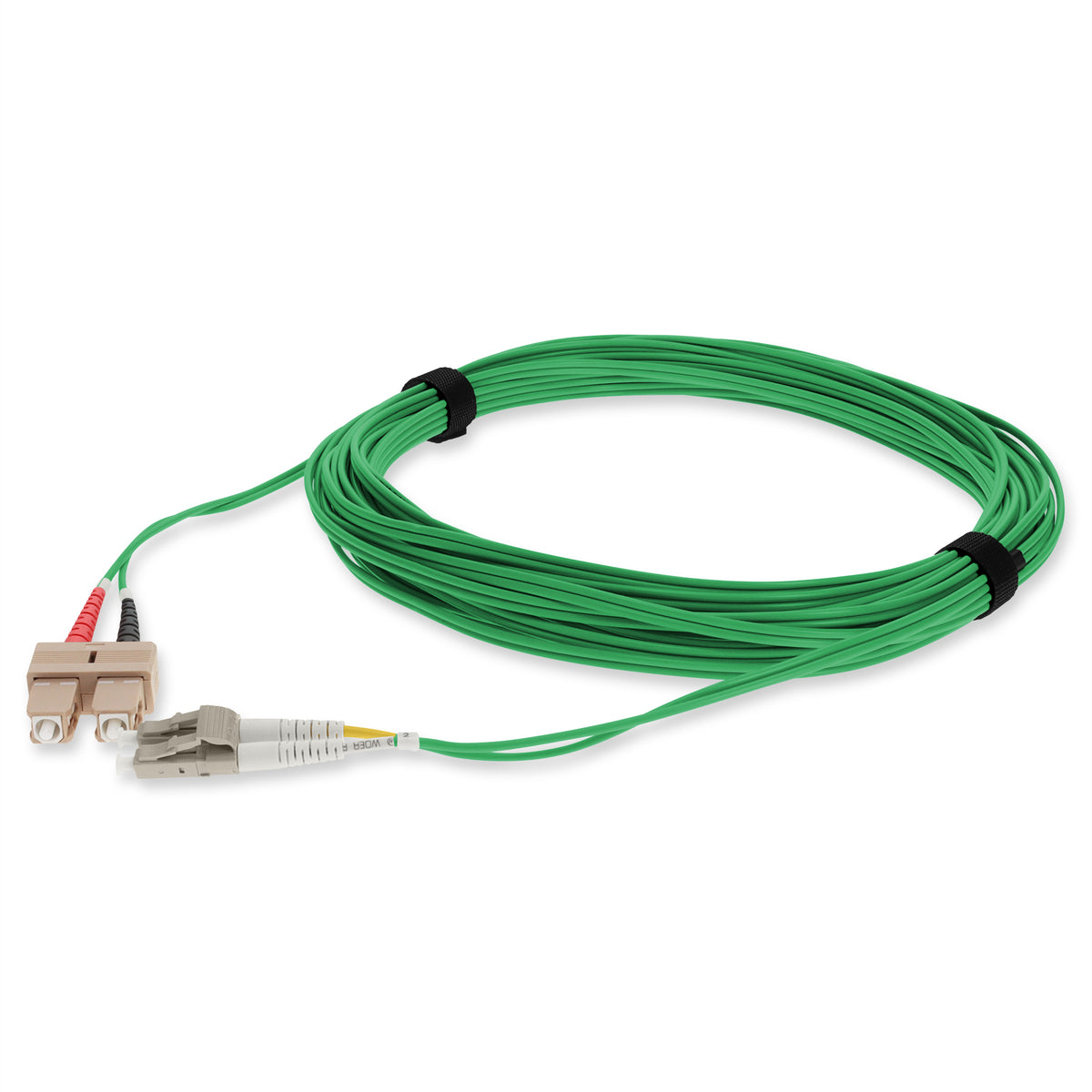  10m SC to LC Green OM4 Duplex OFNR (Riser-Rated) Fiber Patch Cable