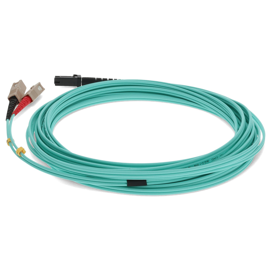  7m SC to MT-RJ Aqua OM3 Duplex OFNR (Riser-Rated) Fiber Patch Cable