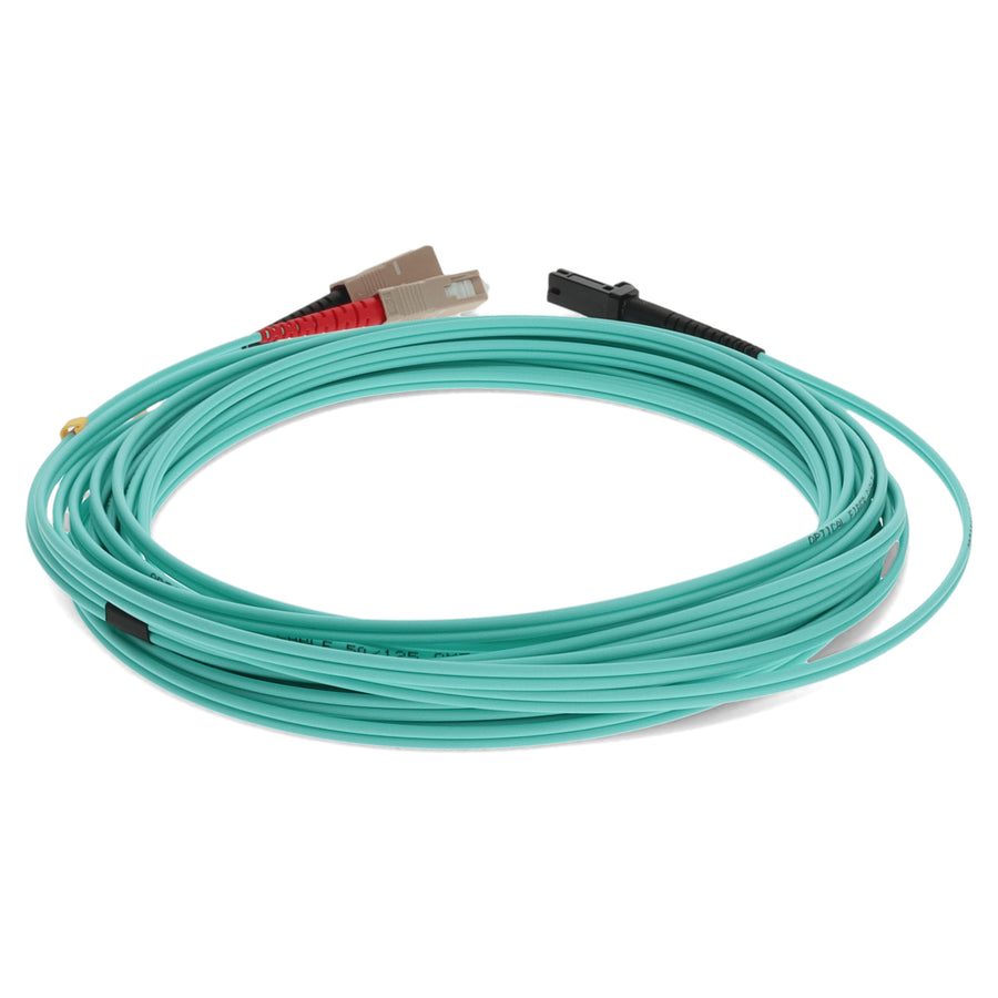  7m SC to MT-RJ Aqua OM3 Duplex OFNR (Riser-Rated) Fiber Patch Cable