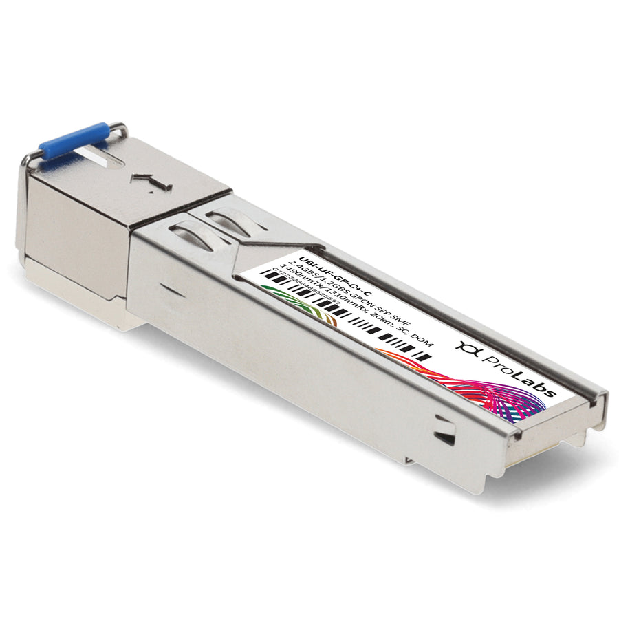 Prolabs Ubiquiti Compatible TAA 2.4Gbs/1.2Gbs-C+ SFP Transceiver (SMF, 1490nmTx/1310nmRx, 20km, SC, DOM)