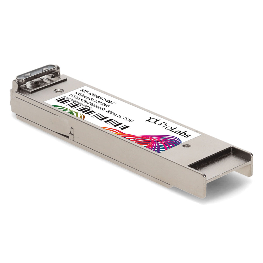 Prolabs MSA and TAA 10GBase-BX XFP Transceiver (SMF, 1550nmTx/1490nmRx, 80km, LC, DOM)